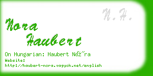 nora haubert business card